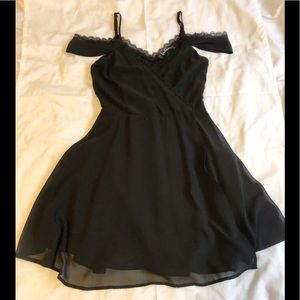 Black Lace Off The Shoulder Dress